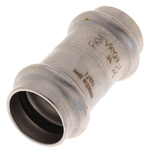 Main product image of 3/4" ProPress 304 Stainless Coupling w/ FKM Seal - No Stop (P x P)