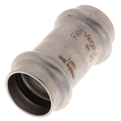 Main product image of 2-1/2" ProPress 304 Stainless XL-S Coupling w/ FKM Seal - No Stop (P x P)