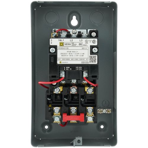 Main product image of 3-Pole NEMA-1 Starter, 9A (120V)