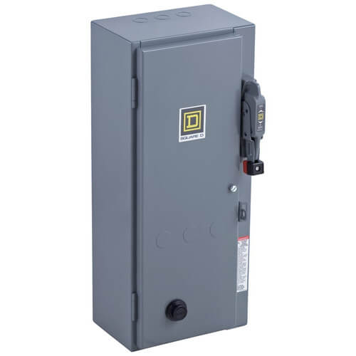 Main product image of 208V Combination Starter Non-Fusible Disconnect, NEMA Size 0, 3 Pole