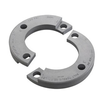 Main product image of 5" GFPVC Sch. 80 Van Stone Split Flange Ring w/ 2 Halves