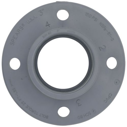 Main product image of 3" CPVC Schedule 80 Van Stone Flange w/ Plastic Ring (Socket)
