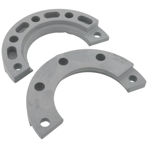 Main product image of 4" GFPVC Sch. 80 Van Stone Split Flange Ring w/ 2 Halves
