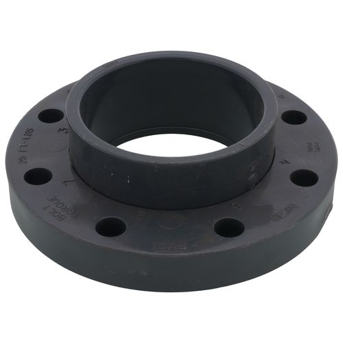 Main product image of 4" PVC Sch. 80 Van Stone Flange Ring (Socket x PN10/16 Drilling)