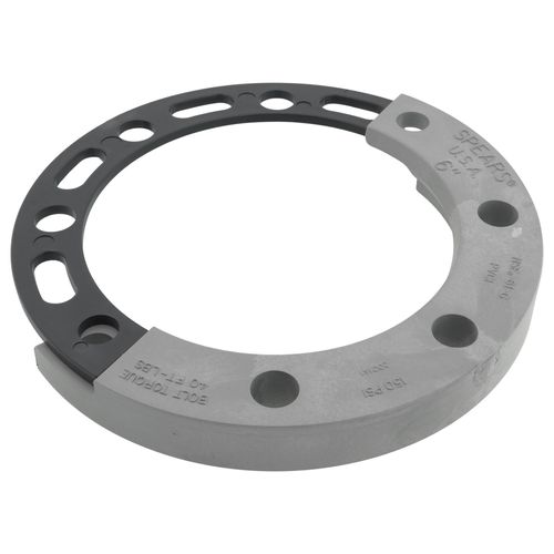 Main product image of 6" GFPVC Sch. 80 Van Stone Split Flange Ring w/ 2 Halves