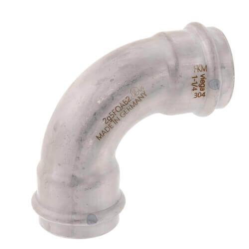 Main product image of 2-1/2" ProPress 304 Stainless XL-S 90° Elbow w/ FKM Seal (P x P)