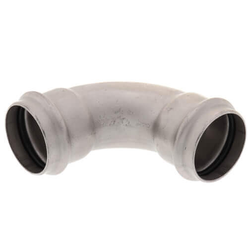 Main product image of 4" ProPress 304 Stainless XL-S 90° Elbow w/ FKM Seal (P x P)