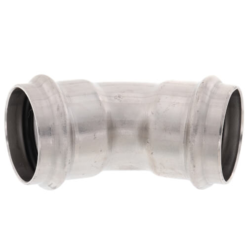 Main product image of 1-1/4" ProPress 304 Stainless 45° Elbow w/ FKM Seal (P x P)