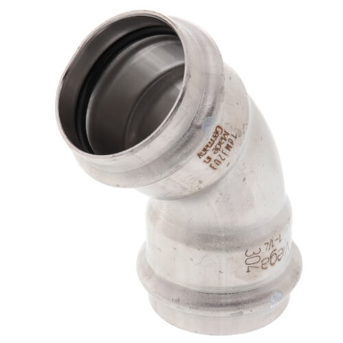 Main product image of 1-1/4" ProPress 304 Stainless 45° Elbow w/ FKM Seal (P x P)