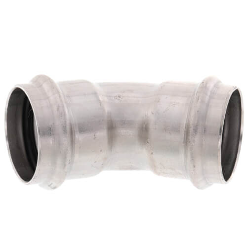 Main product image of 2" ProPress 304 Stainless 45° Elbow w/ FKM (P x P)