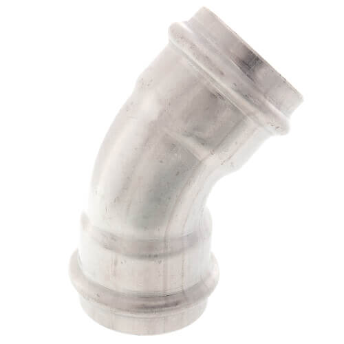 Main product image of 3" ProPress 304 Stainless XL-S 45° Elbow w/ FKM Seal (P x P)