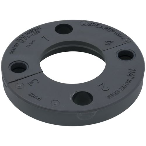 Main product image of 1-1/4" PVC Sch. 80 Van Stone Split Flange Ring w/ 2 Halves