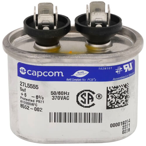 Main product image of Oval Run Capacitor (5MFD, 370V), 8552-002BX