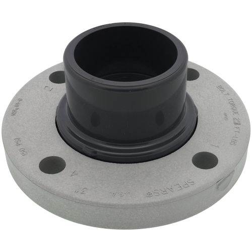 Main product image of 3" PVC Schedule 80 Van Stone Flange w/ Glass Filled PVC Ring (Spigot)