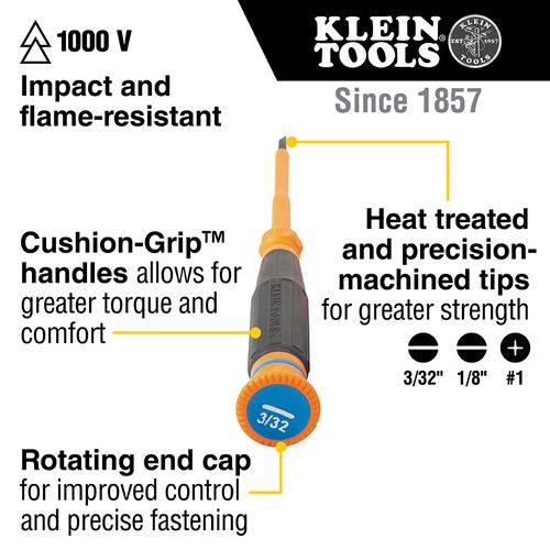 Main product image of Insulated Precision Screwdriver, 3/32" Slotted