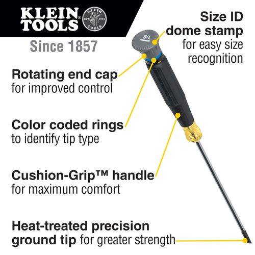 Main product image of Color-Coded Screwdriver Set (Phillips, Cabinet, Keystone, Demolition, Square, and Slotted) (14-Piece)