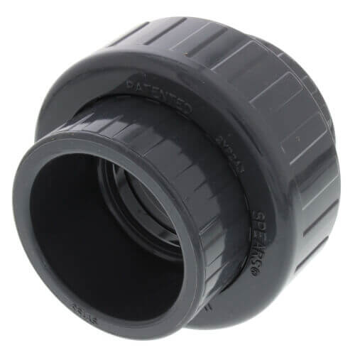 1/2" PVC Sch. 80 Union With Viton O-Ring Seal (S x S)