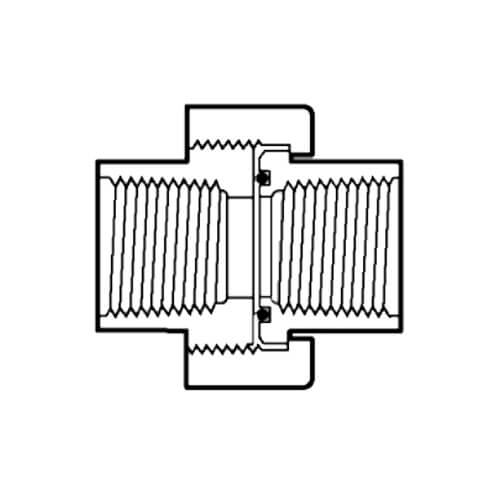 Main product image of 1/2" CPVC Schedule 80 FKM Union (FPT x FPT)