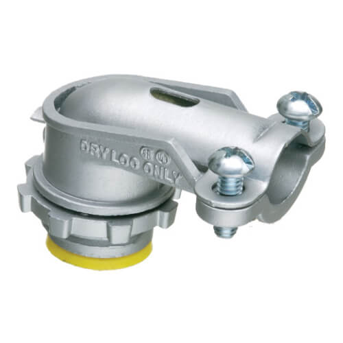 Main product image of 3-1/2" Zinc 90° Squeeze Flex Connector