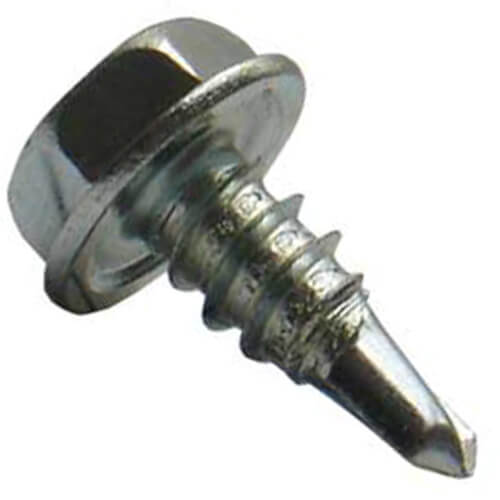 PROTECH Sheet Metal Screws w/Drill Chuck - Size 10 x 1/2" 1/4" Hex Head (250/Pkg.)