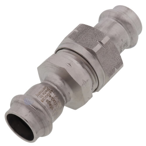 Main product image of 1/2" ProPress 304 Stainless Union w/ FKM Seal (P x P)