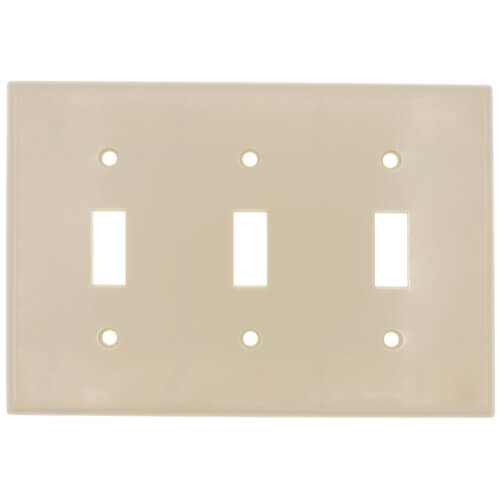 Main product image of 3-Gang Electrical Wall Plate, Toggle Switch (Ivory)
