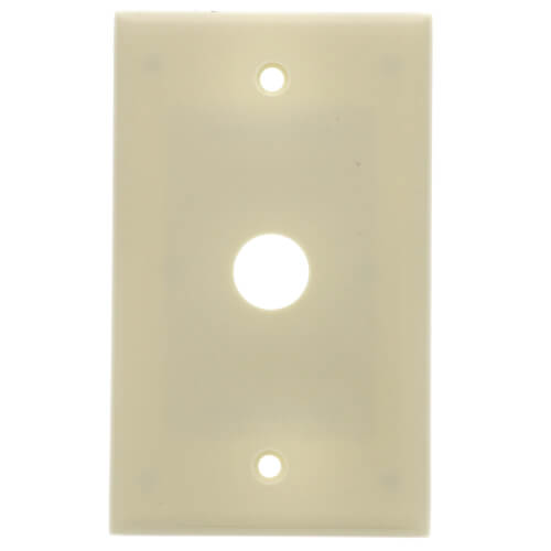 Main product image of 1-Gang Electrical Wall Plate, .625 Inch Hole, Box Mount (Ivory)