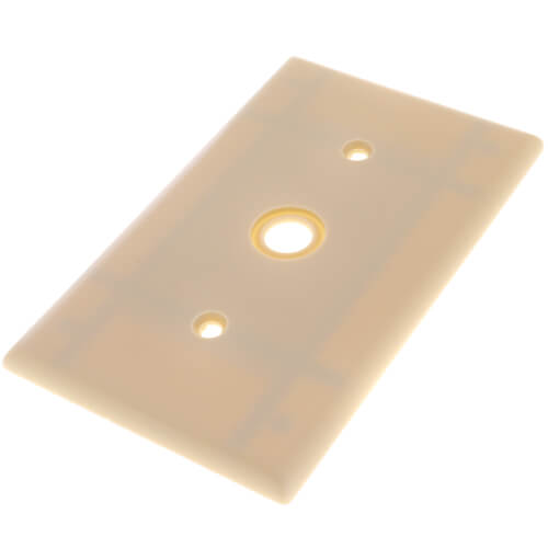 Main product image of 1-Gang Electrical Wall Plate, .406 Inch Hole, Strap Mount (Ivory)
