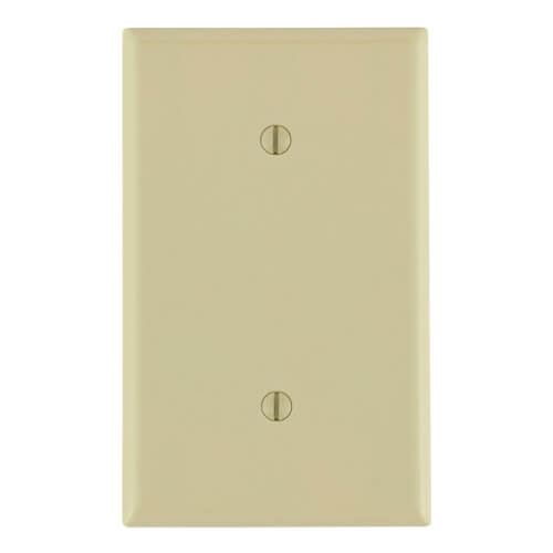 Main product image of 1-Gang No Device Blank Wall Plate, Strap Mount (Ivory)