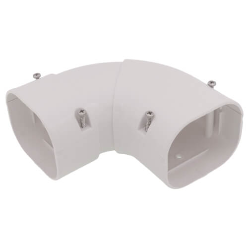 Main product image of 2.75" 45-Degree to 90-Degree Adjustable Slimduct Flat Elbow (White)