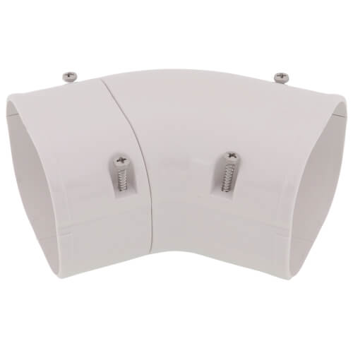 Main product image of 2.75" 45-Degree to 90-Degree Adjustable Slimduct Flat Elbow (White)