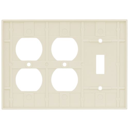 Main product image of 3-Gang Electrical Wall Plate, 2 Duplex & 1 Toggle Switch (Ivory)