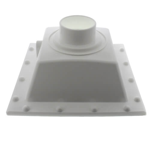 Main product image of 4" SquareMax PVC Floor Sink w/ Nickel Bronze Ring & Strainer