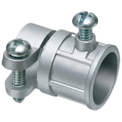 Main product image of 3/4" Zinc EMT Set-Screw to Clamp On Flexible Conduit Combination Coupling