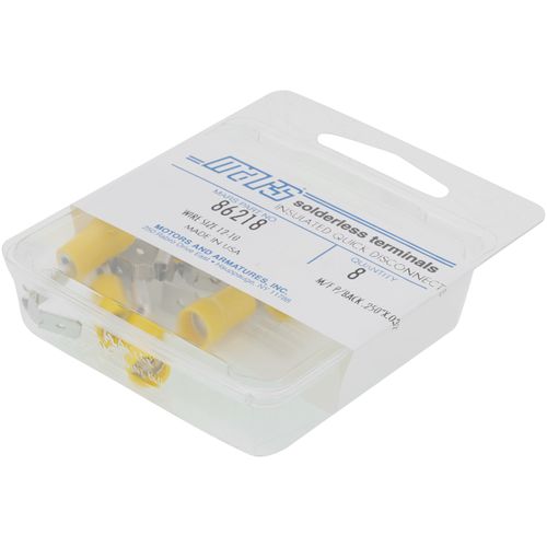 Main product image of Insulated Male/Female Piggy Back Quick Disconnect Terminal, 12-10 AWG, Tab Size .250 (8 Pack)