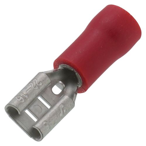 Insulated Female Slip-On Solderless Terminal, 22-18 AWG, Tab Size .187 (20 Pack)