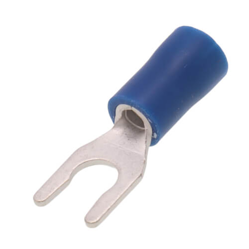 Main product image of Insulated Spade Spring Solderless Terminal, 16-14 AWG, Stud #8 (20 Pack)