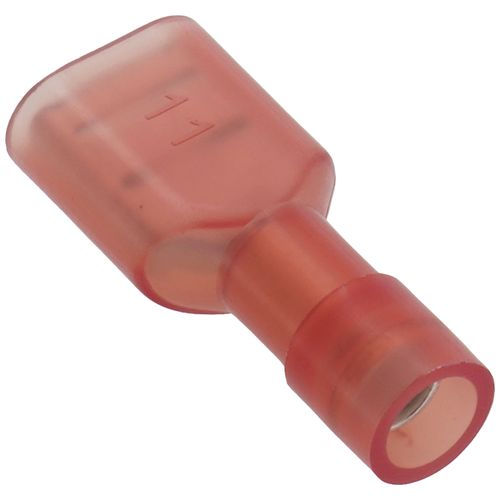 Main product image of Fully Insulated Female Slip-On Solderless Terminal, 22-18 AWG, Tab Size .250 (100 Pack)
