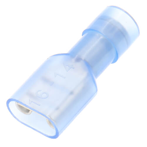 Fully Insulated Female Slip-On Solderless Terminal, 16-14 AWG, Tab Size .250 (100 Pack)