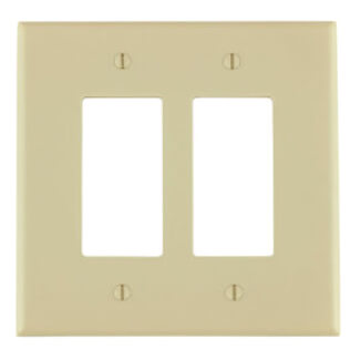 Main product image of 2-Gang Electrical Oversized Wall Plate, Decora (Ivory)