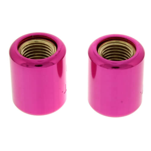 Main product image of R410 1/4" Novent Locking Refrigerant Caps, Pink (2 Pack)
