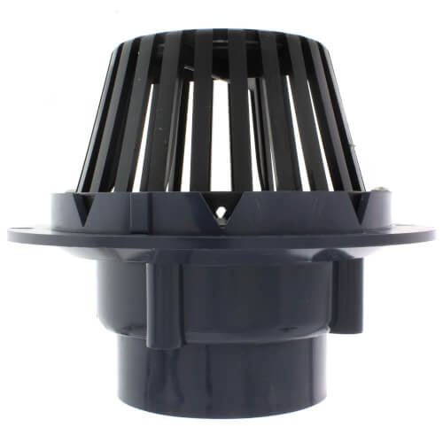 Main product image of 4" PVC Schedule 40 Hub Solvent Weld Roof Drain w/ Polypro Dome Strainer