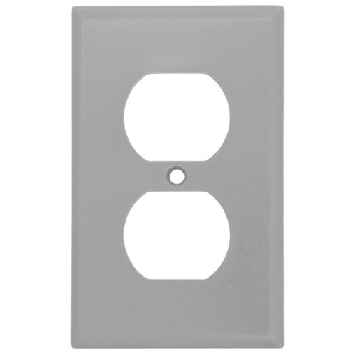 Main product image of 1-Gang Electrical Wall Plate, Duplex Receptacle (Grey)
