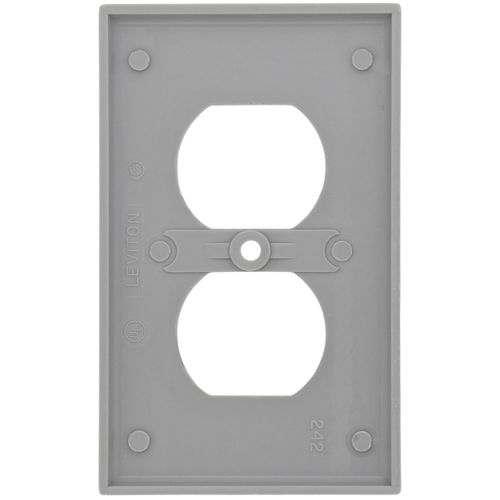 Main product image of 1-Gang Electrical Wall Plate, Duplex Receptacle (Grey)
