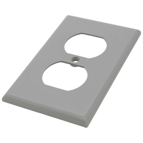 Main product image of 1-Gang Electrical Wall Plate, Duplex Receptacle (Grey)