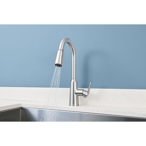 Main product image of Edwyn 1 Handle High Arc Pulldown Kitchen Faucet, 87028SRS (Spot Resist Stainless)