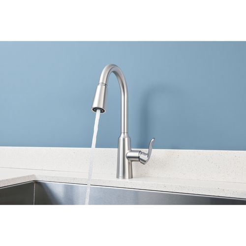 Main product image of Edwyn 1 Handle High Arc Pulldown Kitchen Faucet, 87028SRS (Spot Resist Stainless)