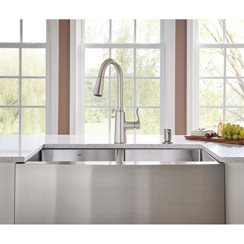 Main product image of Edwyn 1 Handle High Arc Pulldown Kitchen Faucet, 87028SRS (Spot Resist Stainless)