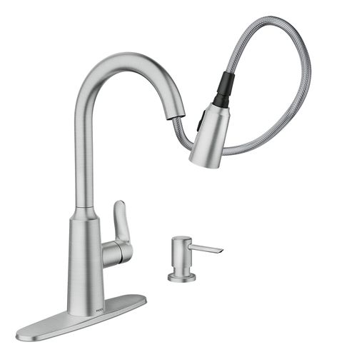 Main product image of Edwyn 1 Handle High Arc Pulldown Kitchen Faucet, 87028SRS (Spot Resist Stainless)