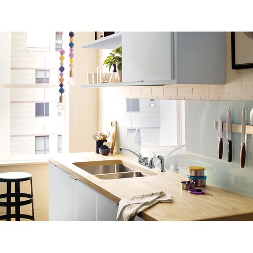 Main product image of Adler 2 Handle Low Arc Kitchen Faucet, Knob Or Lever Handles, 87046 (Chrome)